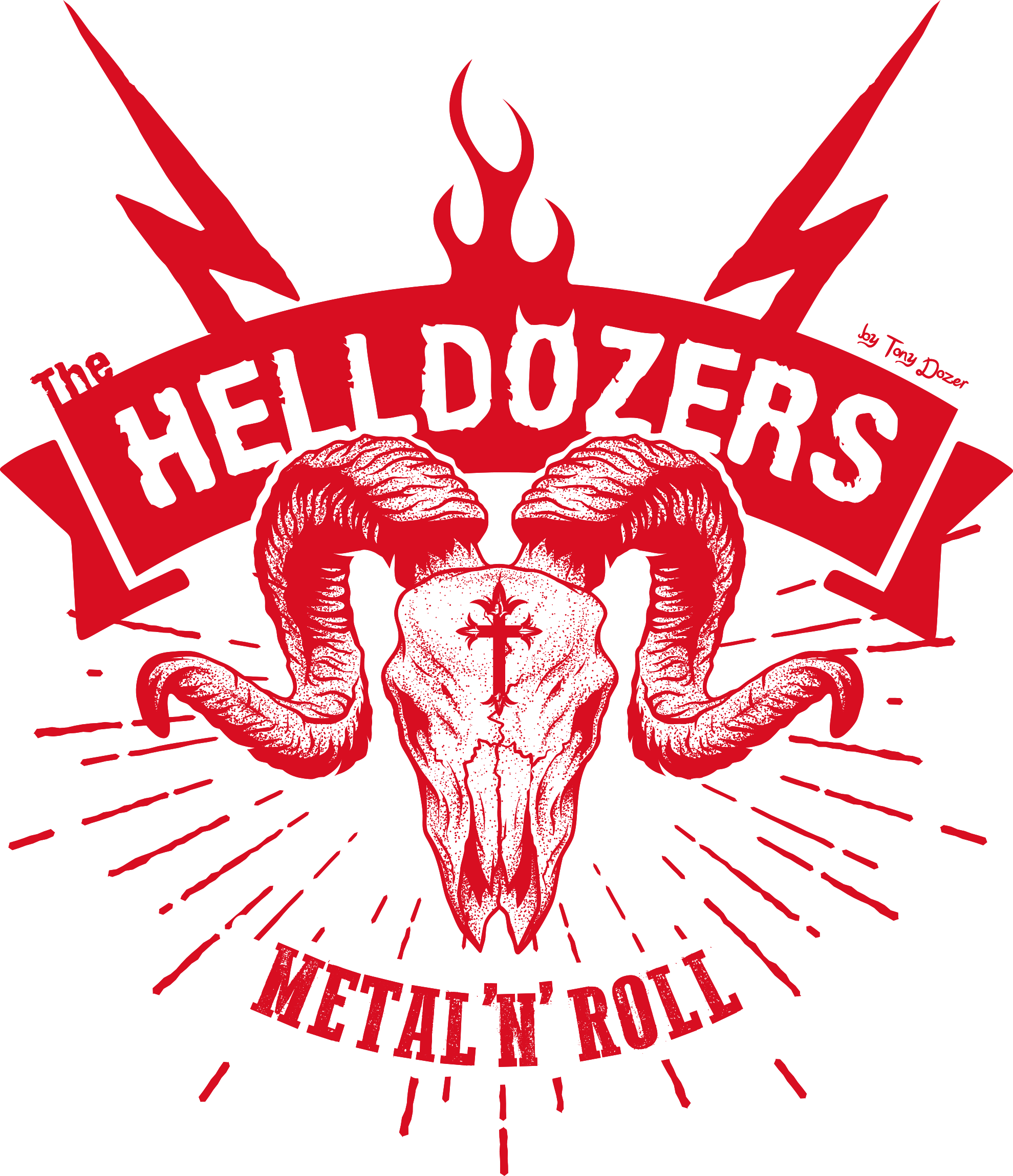 The Helldozers Ram & lightning — Red