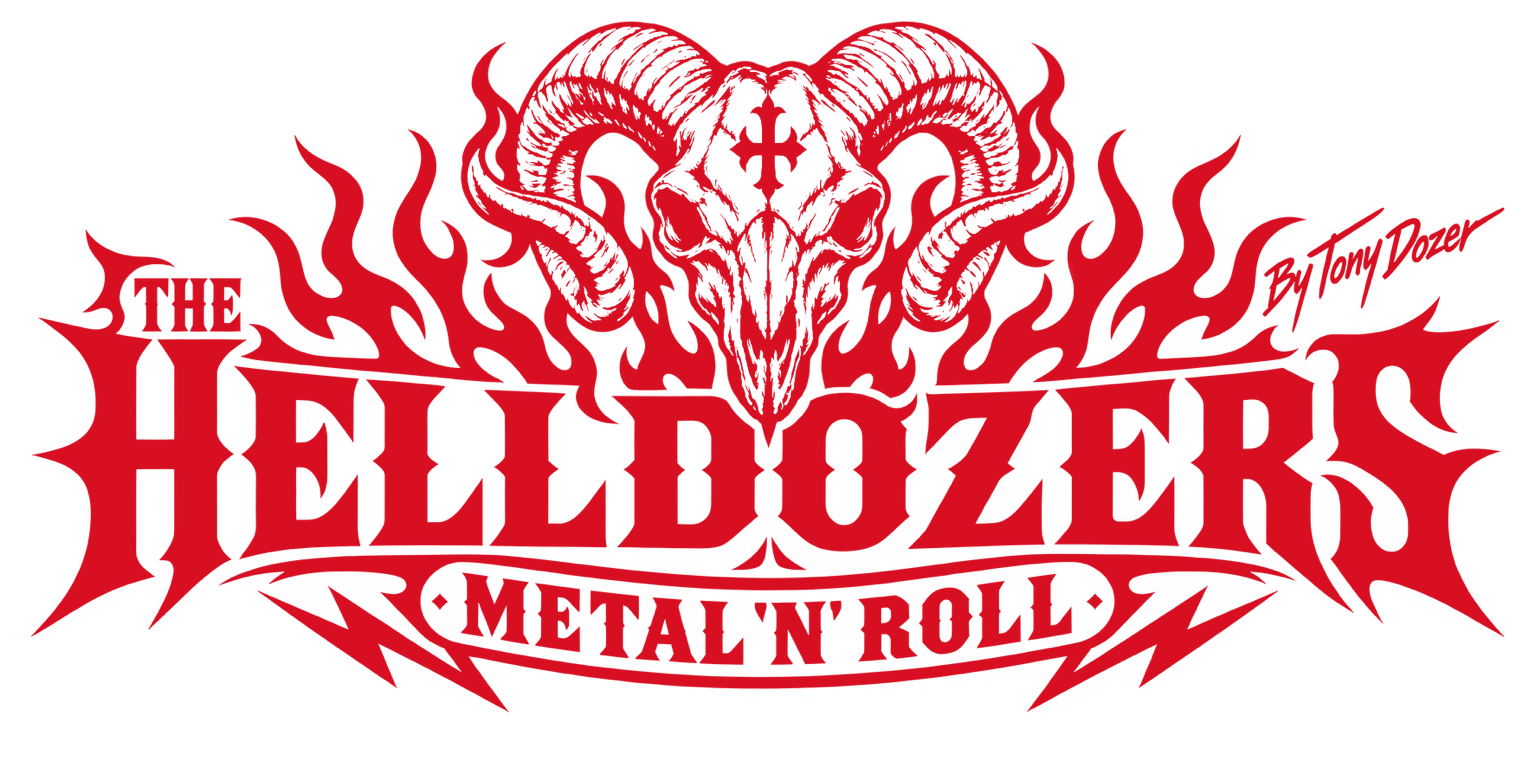 The Helldozers Ram wordmark — Red